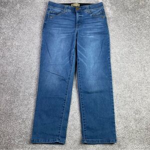 Democracy Jeans Women’s 8 Blue Straight High Rise Dark Wash Ab Technology